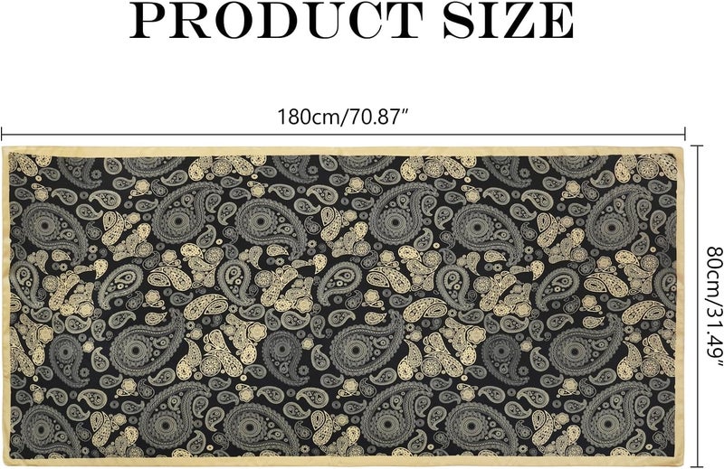 GERINLY وشاح طويل بملمس الحرير للرجال، خفيف الوزن، لفات ملابس العمل، للرجال، أوشحة بدلة على الطراز الأوروبي - Image 2